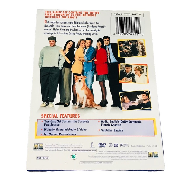 New Classic Tv Show Mad About You Complete First Season DVD Set - Picture 2 of 2